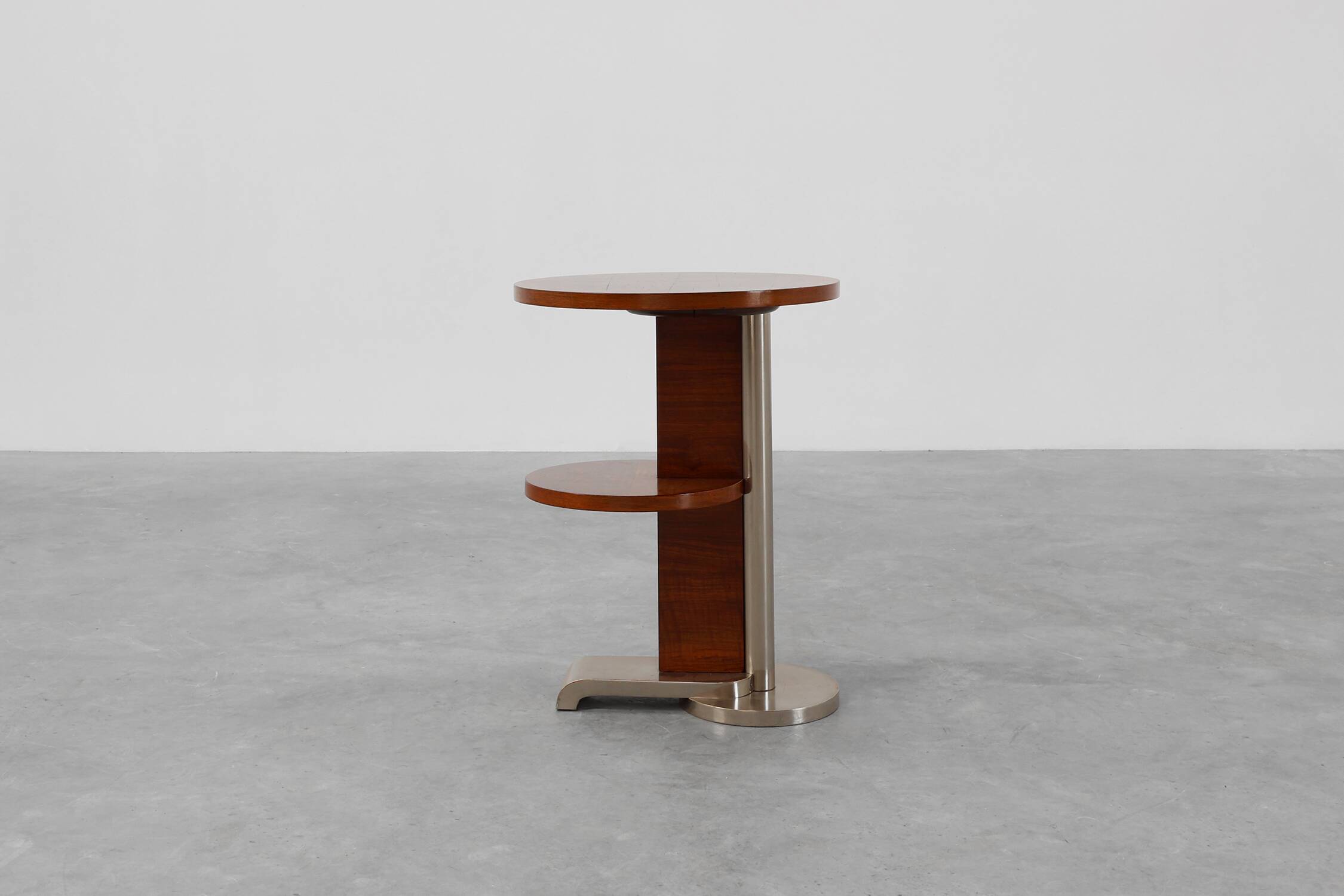 Table d'appoint moderniste Art déco à deux niveaux, France vers 1925