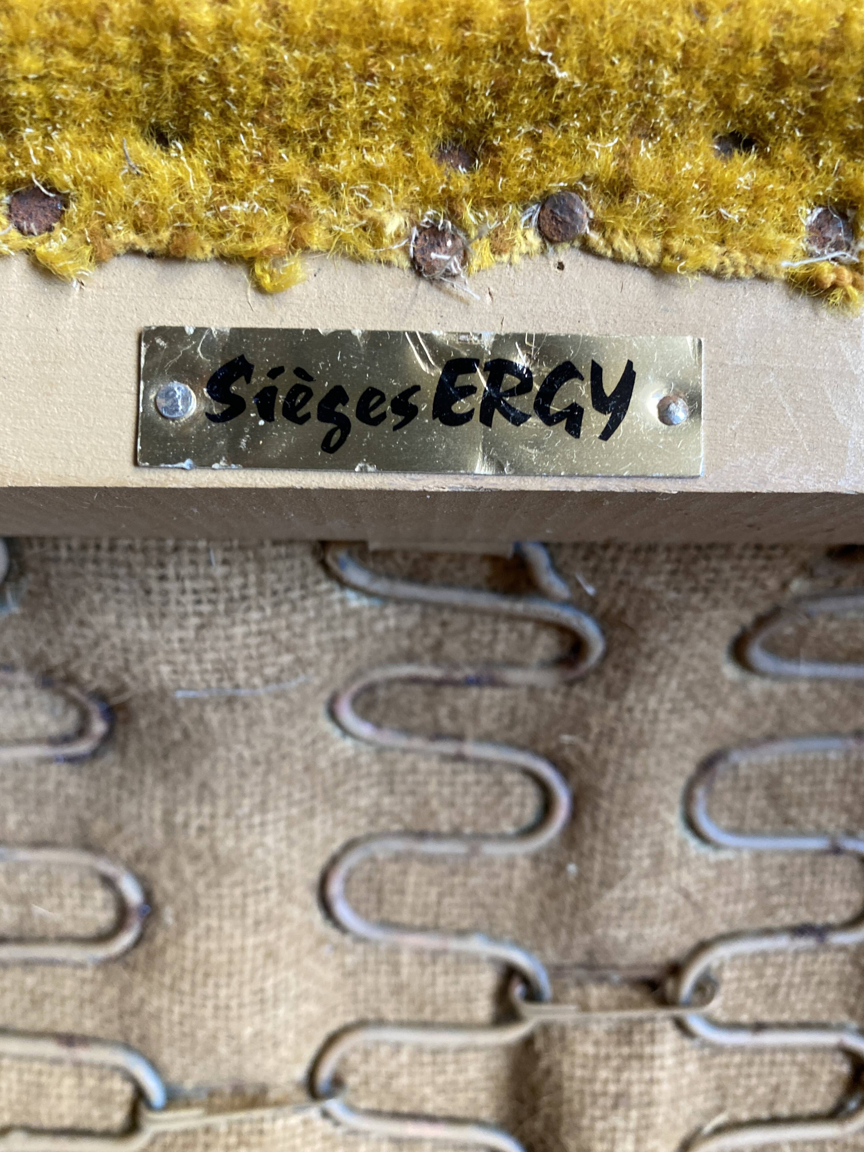 Pair of armchairs rené jeannot by ergy 50-60