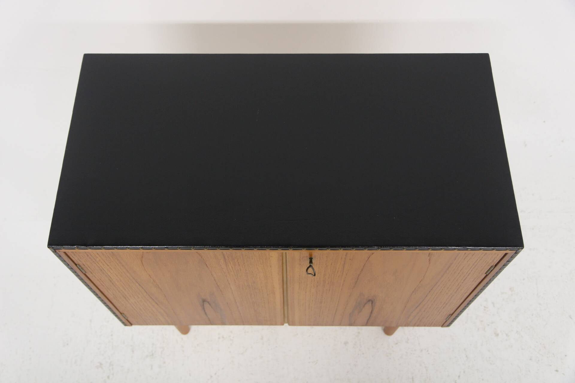 Scandinavian chest of drawers in teak and skai, Sweden, 1960