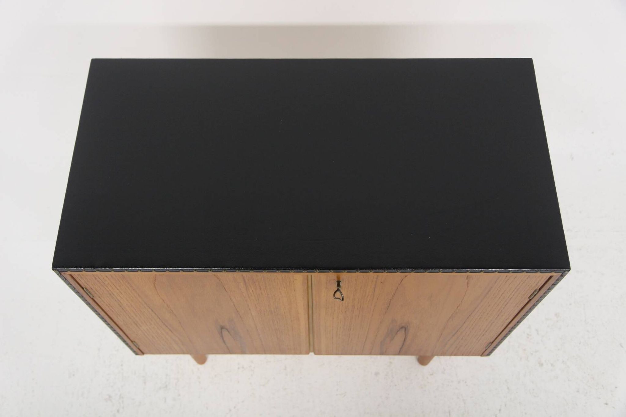 Scandinavian chest of drawers in teak and skai, Sweden, 1960