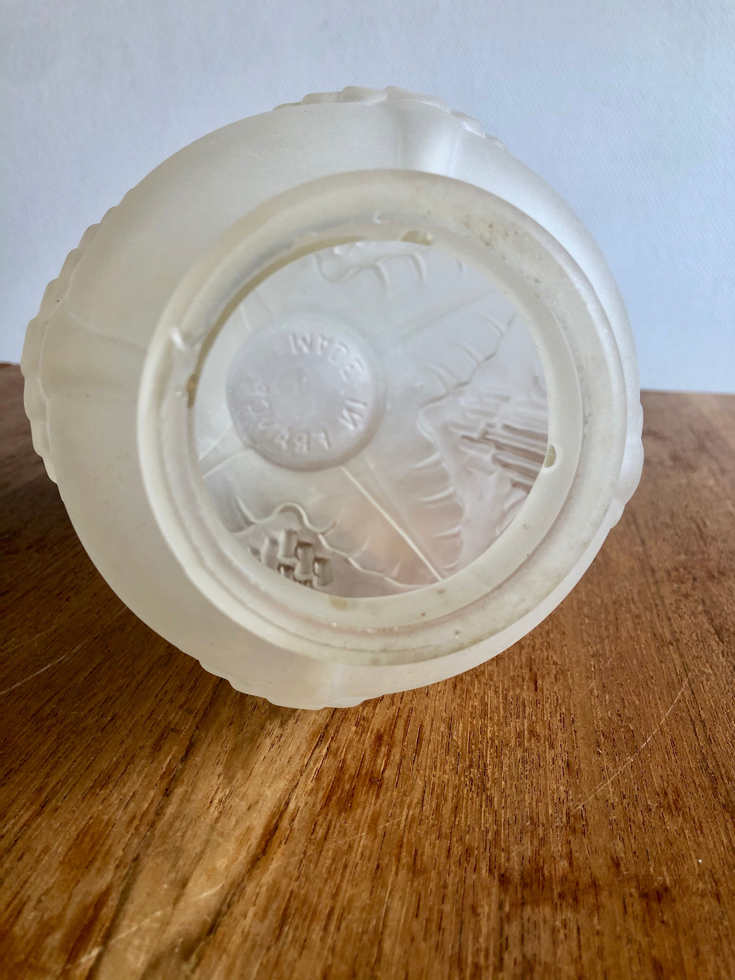 Vase art déco verre dépoli