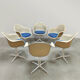 Ensemble de salle à manger de chaises en fibre de verre vintage La Fonda Charles & Ray Eames Herman Miller