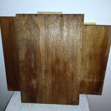 3 pull-out trays in teak and ebony bone marquetry