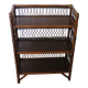 Bookcase - Bibus - 3 levels - woven rattan - bamboo - Vintage - 70s