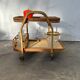 Rattan dessert table with removable tray