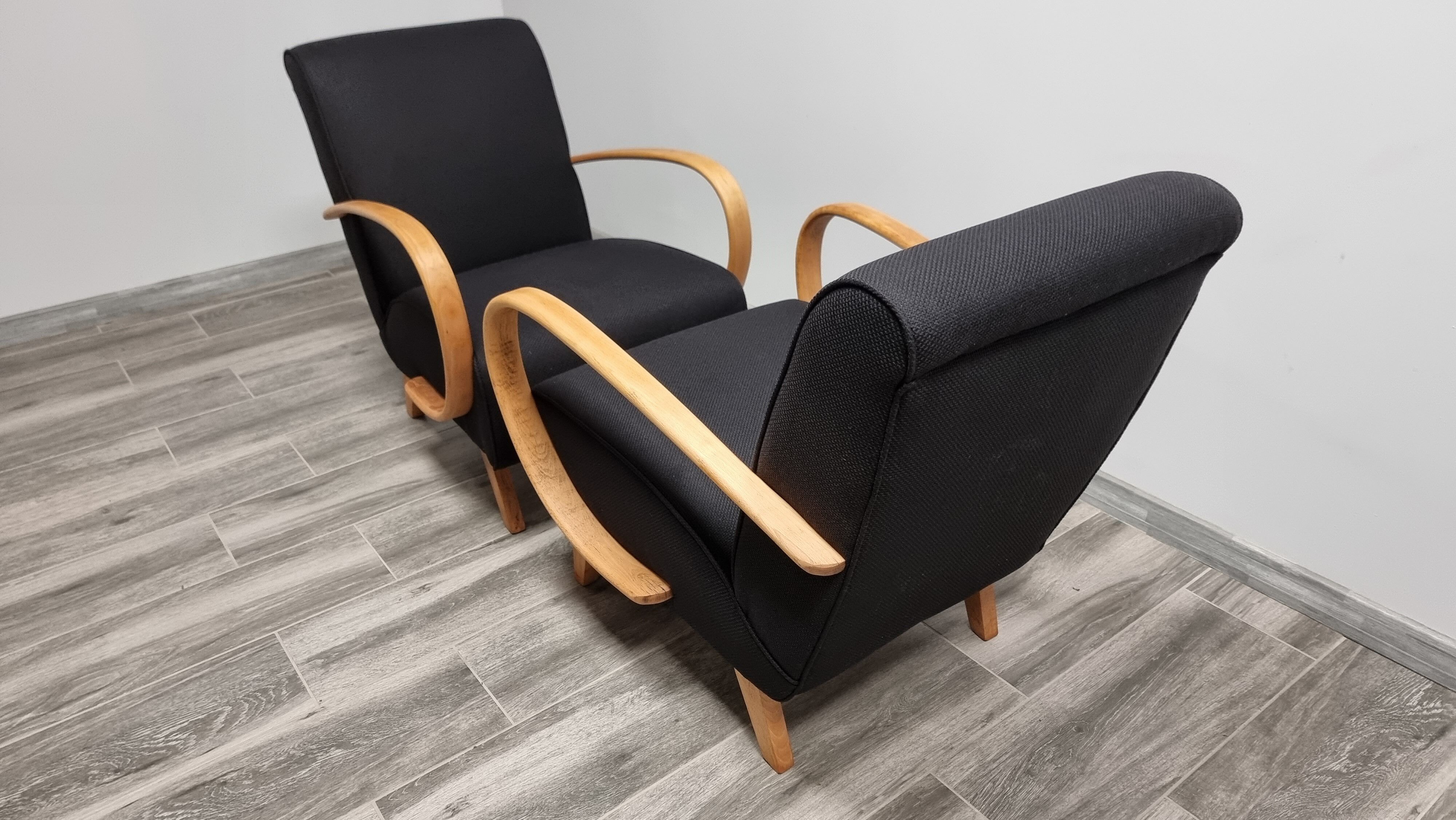 Restored armchairs by Jindrich Halabala