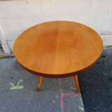 Round coffee table, beech, 1950