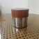 Pot vintage en acier inoxydable et cuir Grasoli