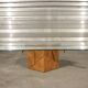 Coffee table in elm burl and tempered glass by Jean-Claude Mahey for Roche Bobois.