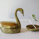 Swan brass ashtrays
