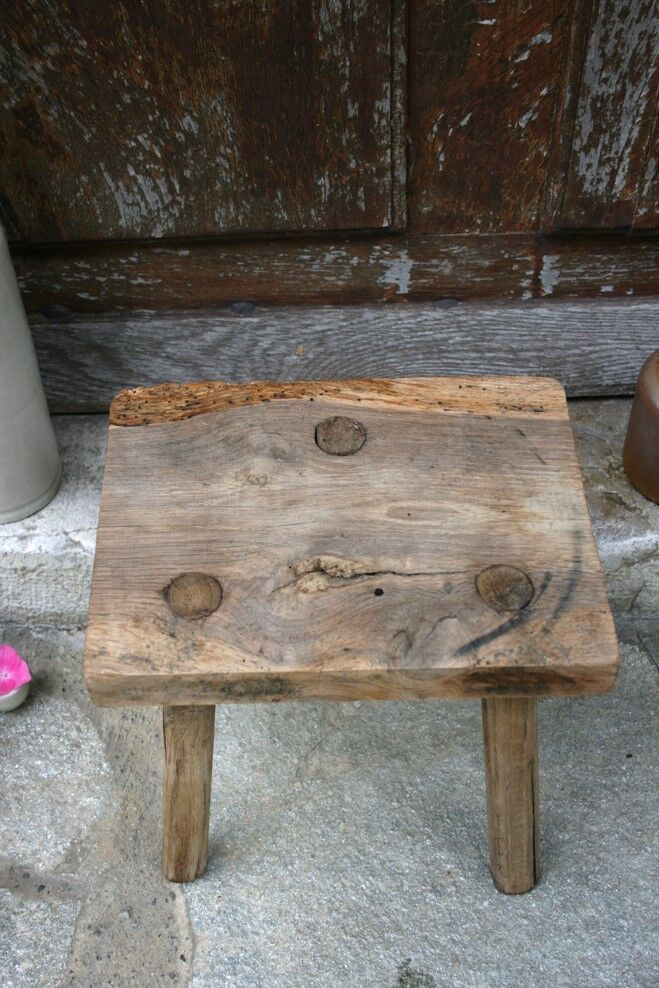 Old wooden stool