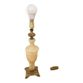 Antique lamp in onyx and bronze - early 20th century