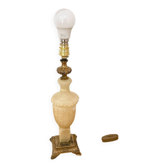 Antique lamp in onyx and bronze - early 20th century