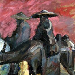Painting "Remembering a trip to the Far East"