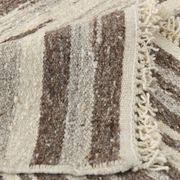 8x10 Striped Pattern Brown & Beige Vintage Kilim Rug, 232x291Cm