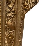 Louis XVI style mirror with glazing beads in gilded wood - 19th century