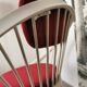 Swedish armchair circle Yngve Ekström, white and red