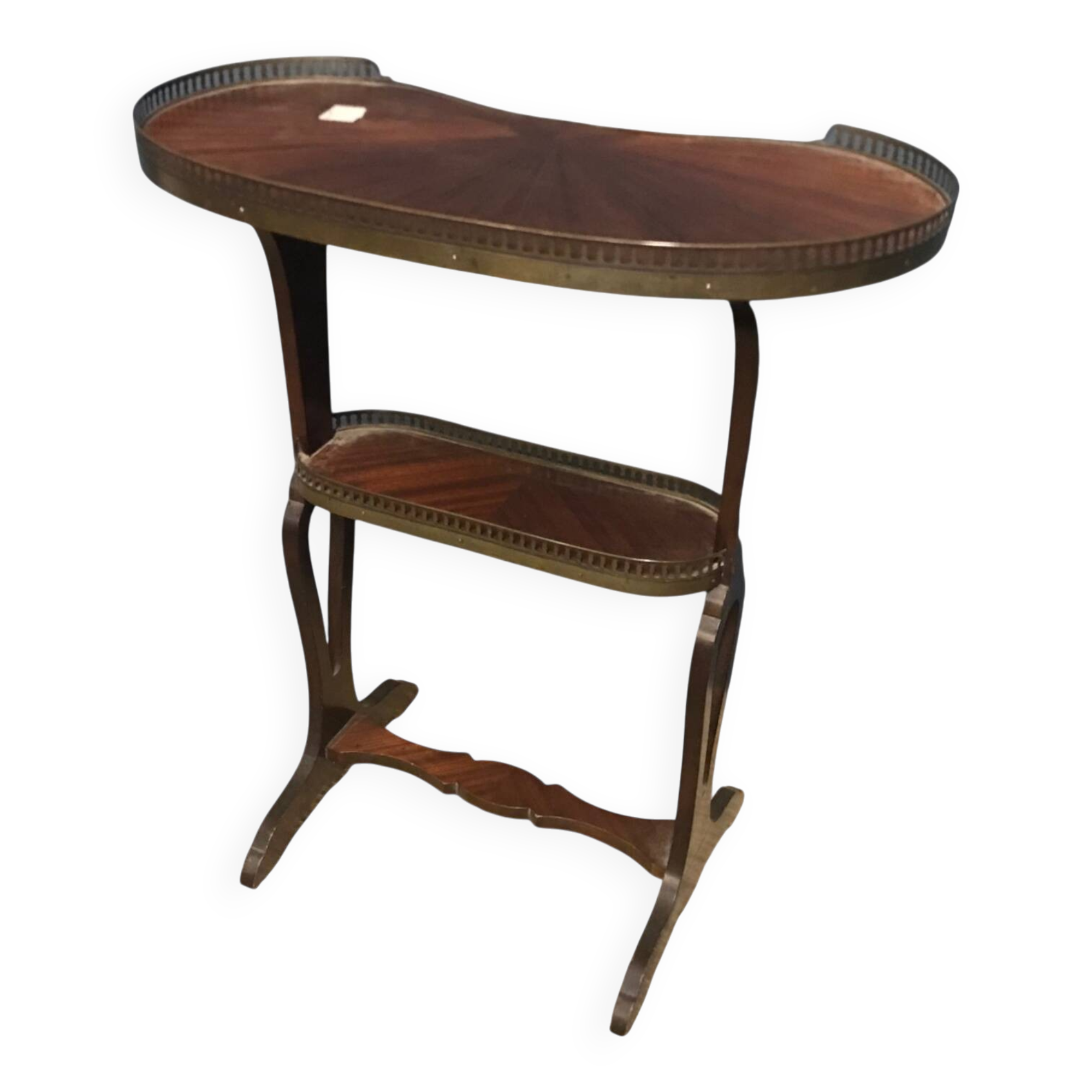 Mahogany gallery kidney table