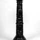 Important high Asian column / saddle in carved wood, circa 1880, Indochina