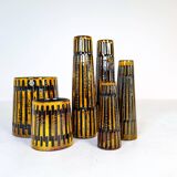 Collection of 6 Ceramic Vases and a Upsala Ekeby Nevada Tray 1962