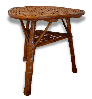 Table  médiator tripode, - rotin