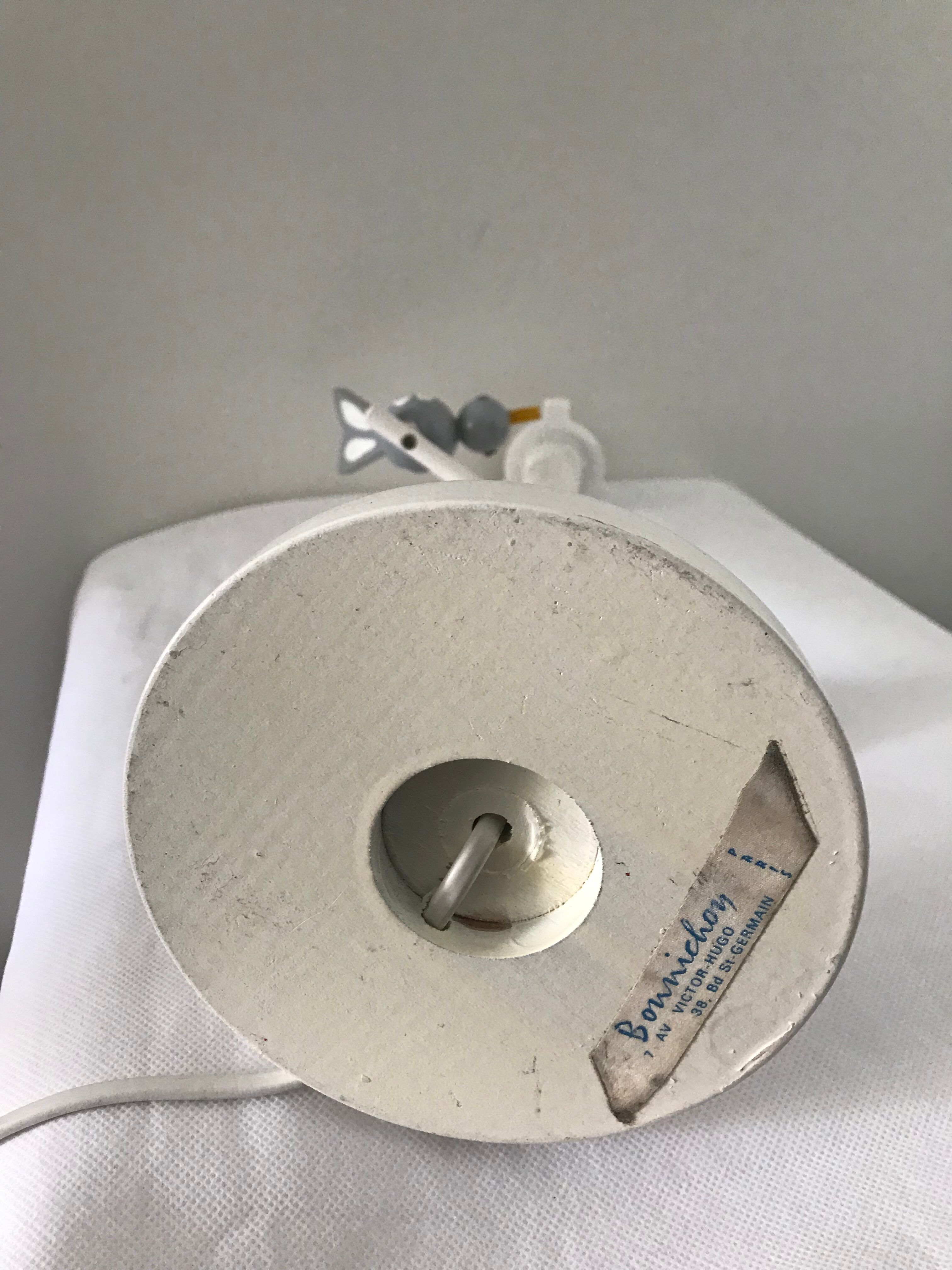 Wooden children's lamp Maison Bonnichon Paris 1960