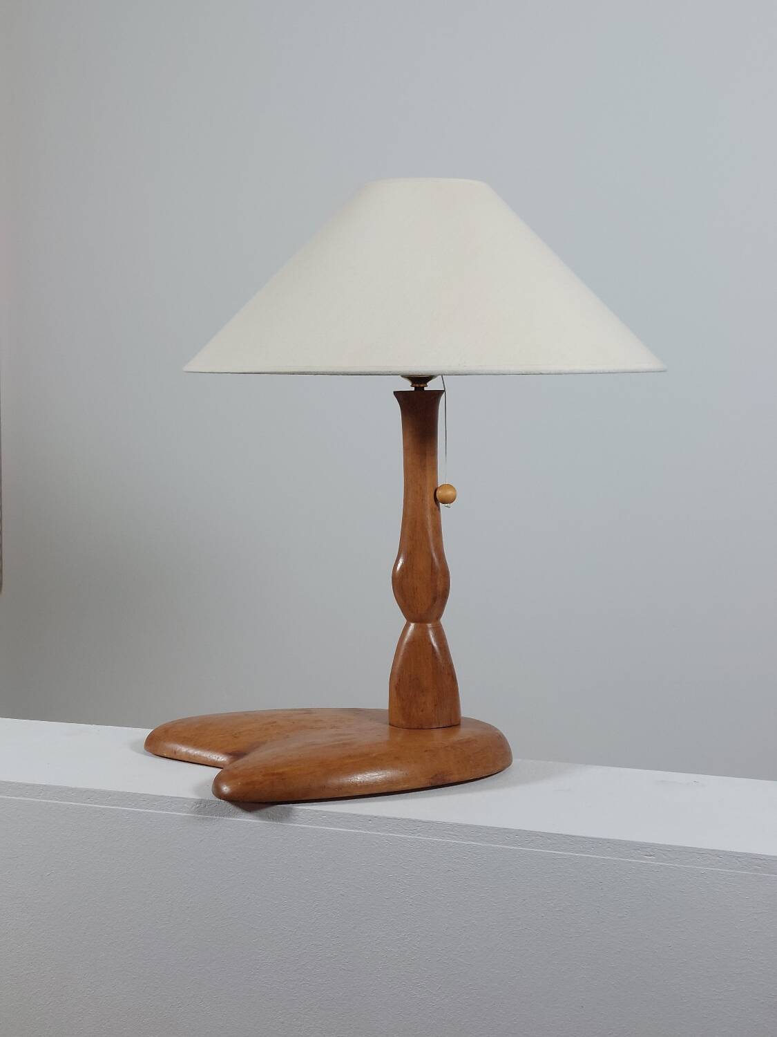 Beautiful one of a kind hand carved organic Art deco table lamp
