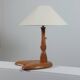 Beautiful one of a kind hand carved organic Art deco table lamp