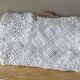 Dessus de lit en coton blanc écru jeté de lit en crochet