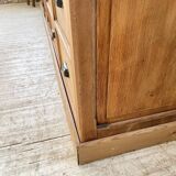 XXL solid oak counter sideboard