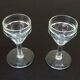 2 verres à pied bistrot verre transparent à facettes