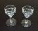 2 verres à pied bistrot verre transparent à facettes