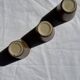Lot de 5 tasses/mugs vintage en grès émaillé brun miel Grès Village H9 D8