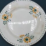 Old opaque porcelain plate from the faïencerie de gien - french - vintage