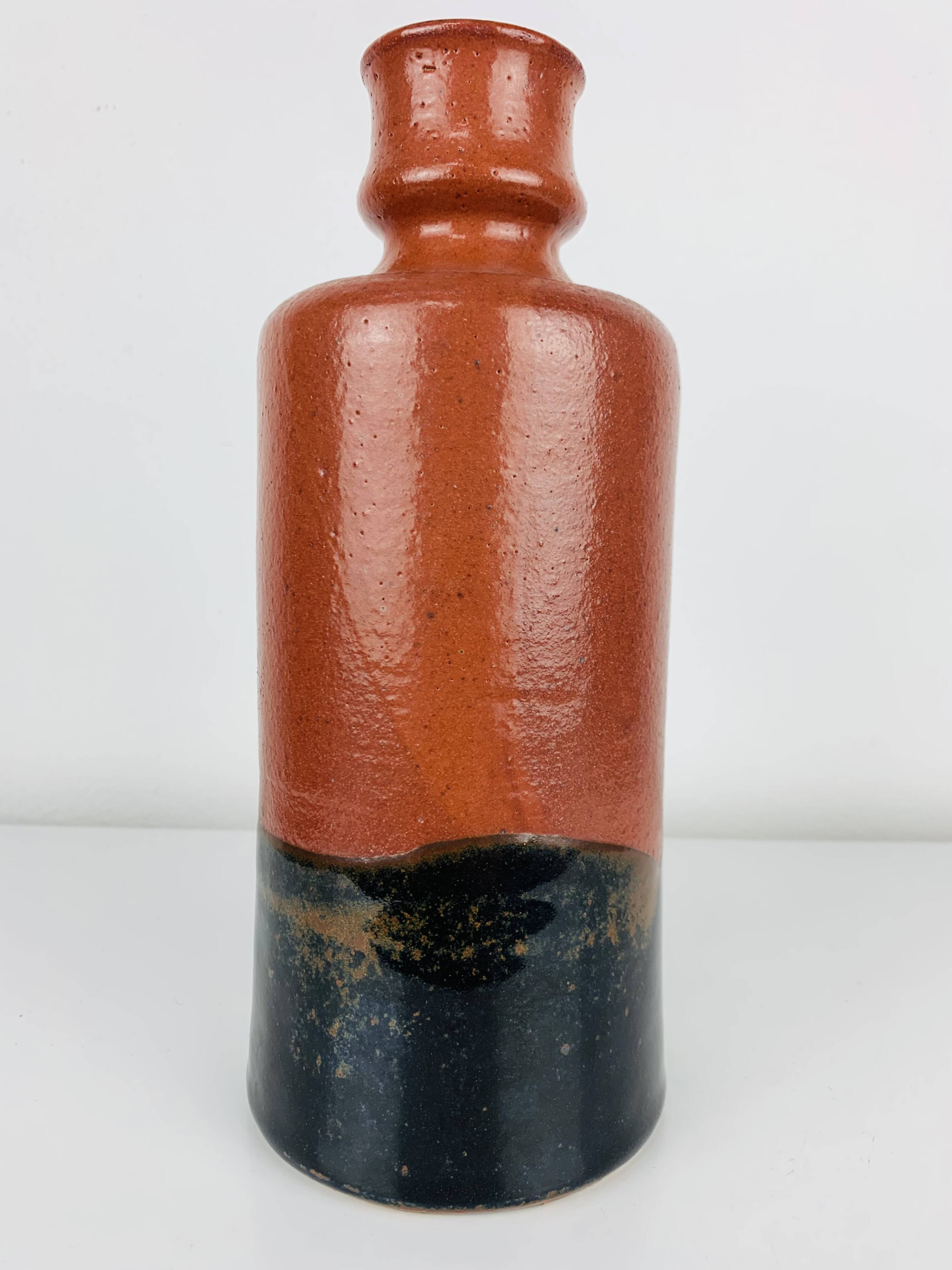 Vase organique vintage en grès