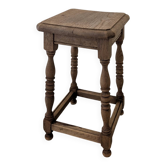 Tabouret en chêne style Louis XIII