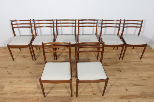 Chaises de salle à manger en teck des années 50 par Victor Wilkins pour G-Plan, années 1960, ensemble de 8.