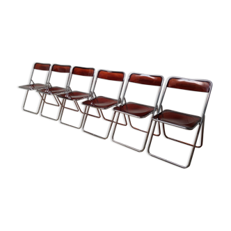 6 chaises pliantes années 70