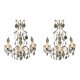 Vintage Crystal Wall Sconces, Italy, 1960s - Set of 2
