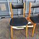 Series of 4 vintage scandinavian chairs with compass feet
