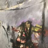 Oil on canvas contemporary work signed and dedicated by Frank DUMINIL (1933-2014)