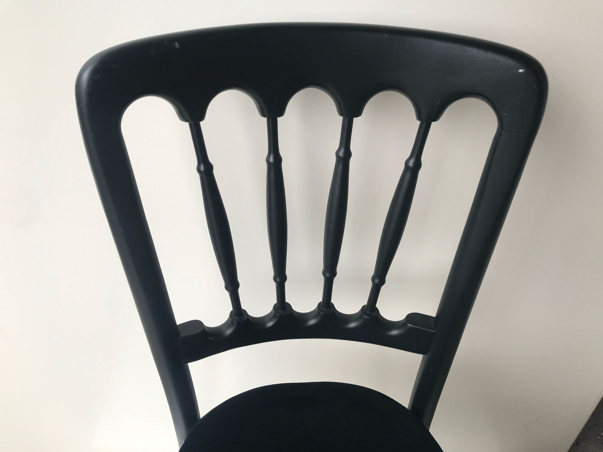 Chaises Napoléon en bois massif et velours