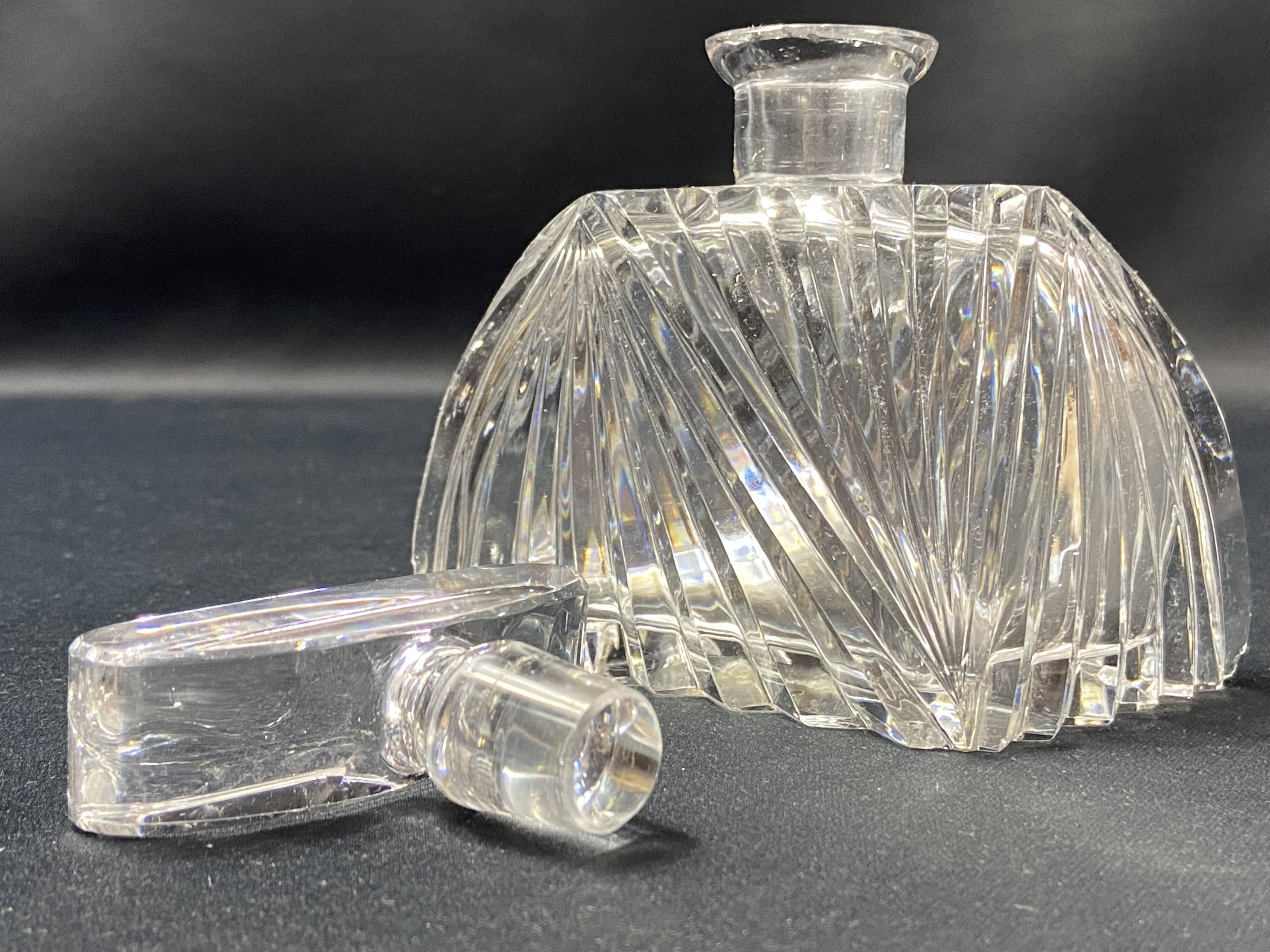 Bohemian cut crystal perfume bottle