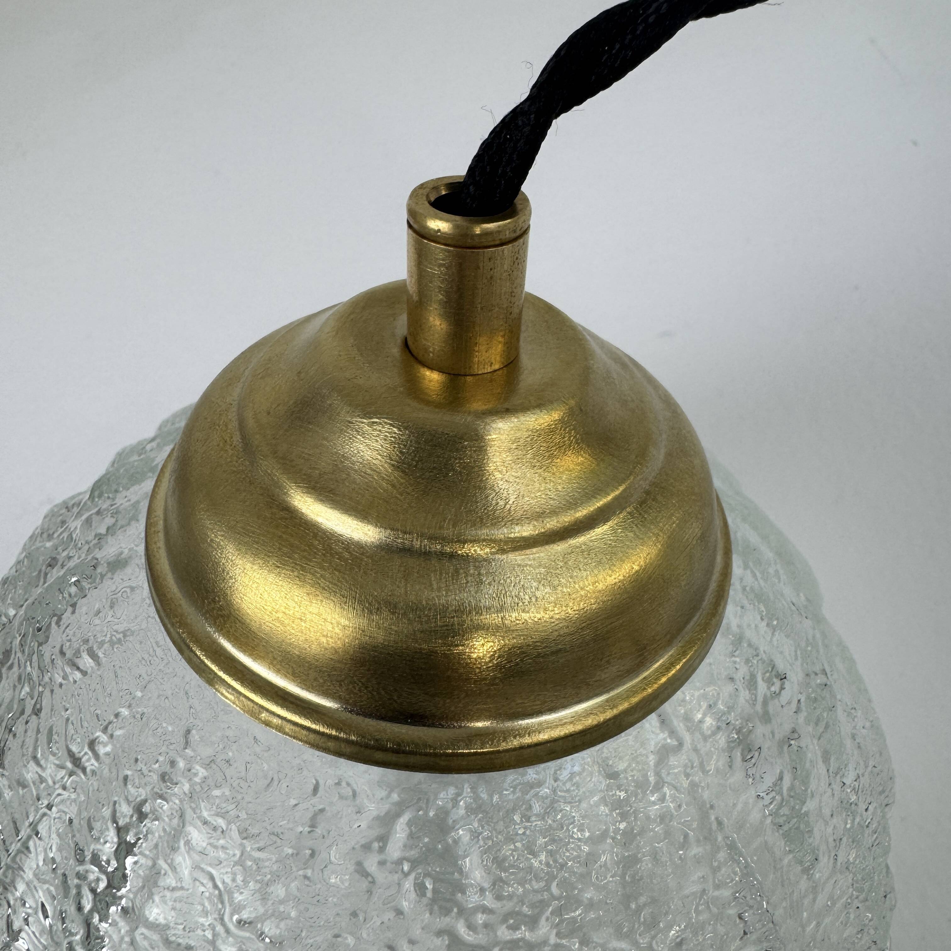 Lot of 3 vintage round glass pendants