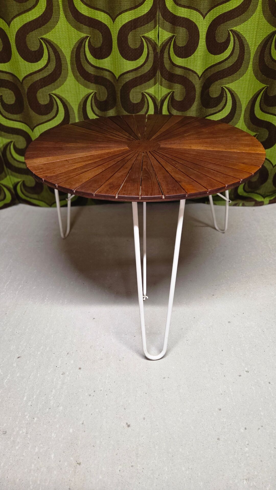 Salon de jardin vintage scandinave Daneline Teck Danemark 1960"