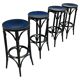 Vintage bent beech bar stool Mundus 1970s