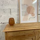 Vintage Parisian buffet in stripped raw wood