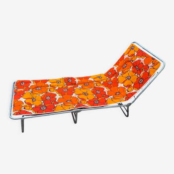 Orange vintage deckchair