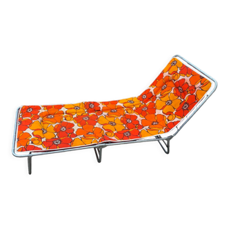 Orange vintage deckchair