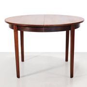 Round Rosewood Omann Jun dining room table, 1960's